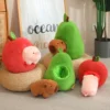 Creative Toys Cute Apple Pig Avocado Capybara Plush Toy Pillow Accompanying Doll Home Decoration Girls Birthday Holiday Gift