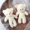 10cm Cute Mini Teddy Bear Dolls White Bear Plush Toys Animal Stuffed Doll Keychain Pendant Party Wedding Bouquet Decoration Gift