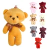 12cm Mini Plush Bear Toy Pendant PP Cotton Stuffed Lovely Teddy Bears Doll Keychain Party Wedding Present Children Birthday Gift