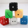 6 Colors 2Pcs 4cm Plush Dice Bed Hanging Toys Stuffed Cubes Car Decor Pendants Simulation Dice Toy